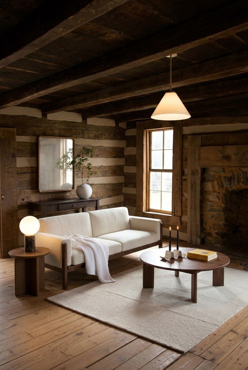 Warm Stone & Walnut Haven, a room made over by romy